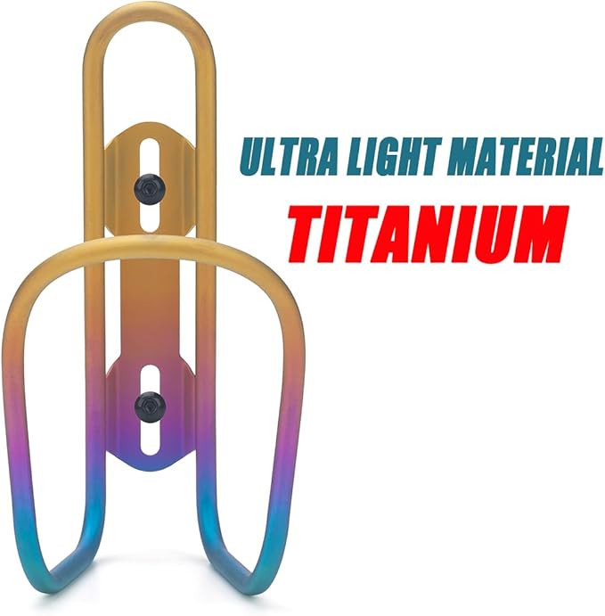USHAKE Titanium Water Bottle Cages Bike MTB Water Bottle Holder Rainbow