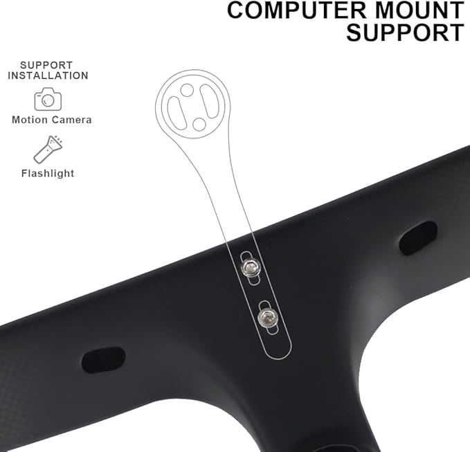 integrated handlebar road bike handlebars carbon fiber aero handlebars for road bike handlebars 31.8 stem drop bicycle racing integrated carbon drop bars 3K Matte 400 * 90mm