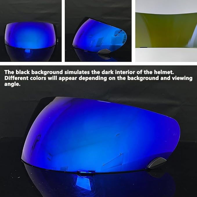 Qualifier DLX Helmet Visor,UV Protection Motorcycle Helmet Face Shield Compatible with Bell Qualifier DLX Mips/Qualifier/Star/Vortex/RS-1/RS-2/Revolver(Revo Deep Blue)