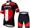 Hotlion Men's Cycling Jersey Sets Gel Pad Summer Bike Clothing Suit Breathable Bike Clothes with 3 Rear Pockets