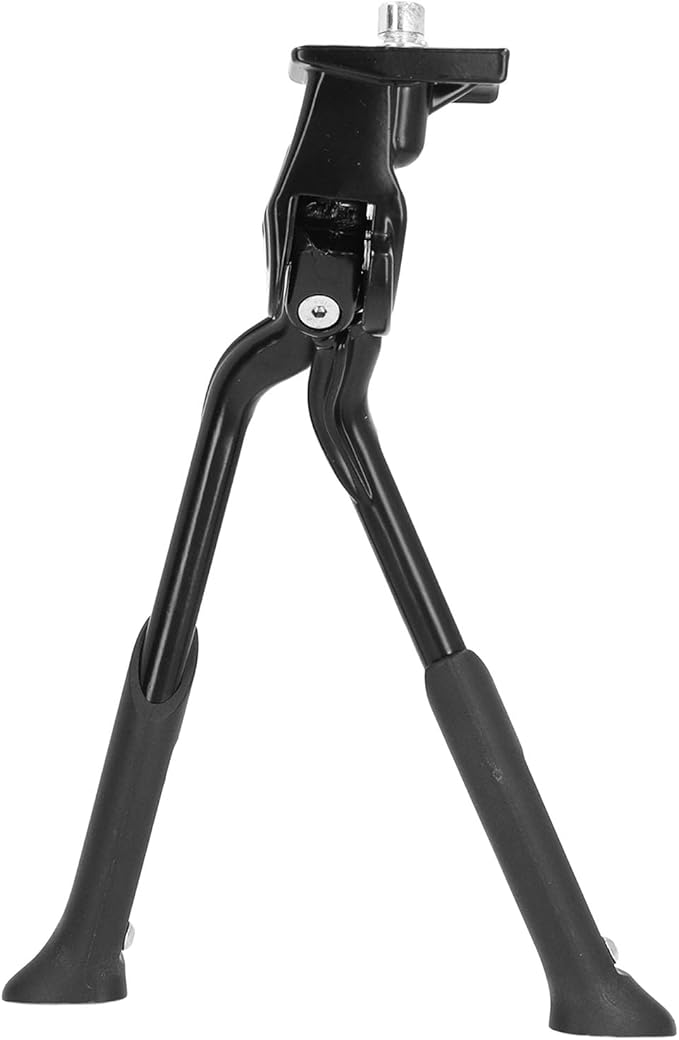 Double Leg Bike Kickstand, Aluminum Alloy Bicycle Stand with 7 Holes Height Adjustable Anti Slip Foot Stand Mount Parking Rack for Mountain Road Bike