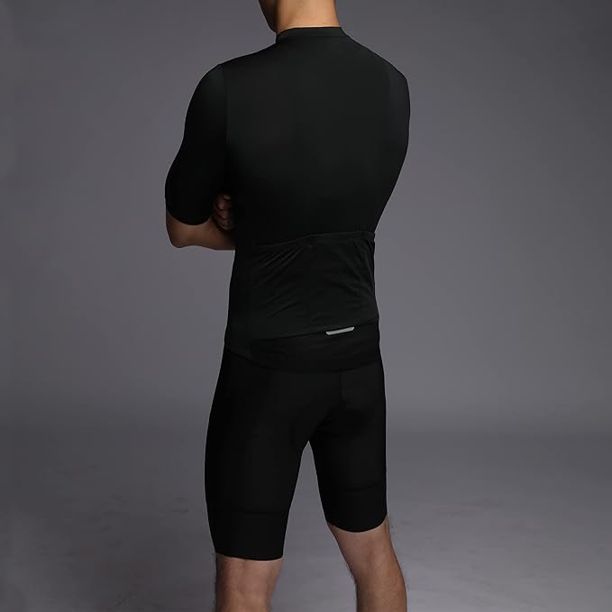 Men's Cycling Jersey Zipper Pocket Short Sleeve Lightweight Aero Race Fit Bike Jersey, UPF 50+ Biking Cycling Shirt