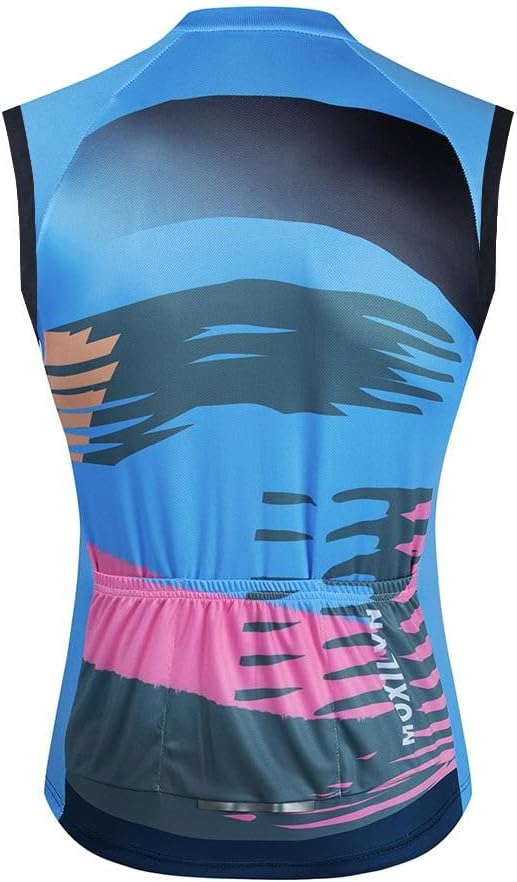 MOXILYN Men's Cycling Jersey Sleeveless Vests Bike Tank Quick Dry Bicycle Shirts Breathable Riding Clothing Top