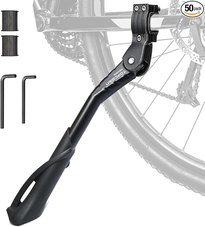Aluminum alloy bicycle stand, adjustable bicycle stand, adjustable, rear/center mounted, road mountain bike rear stand, suitable for 24-29 inch adult bicycles.