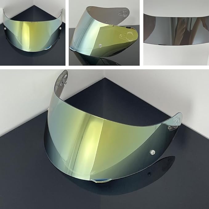 Helmet Visor Replacement,Motorcycle Helmet Face Shield for ILM 902,902L,902BT (Revo Clear Gold-Day&Night Use)