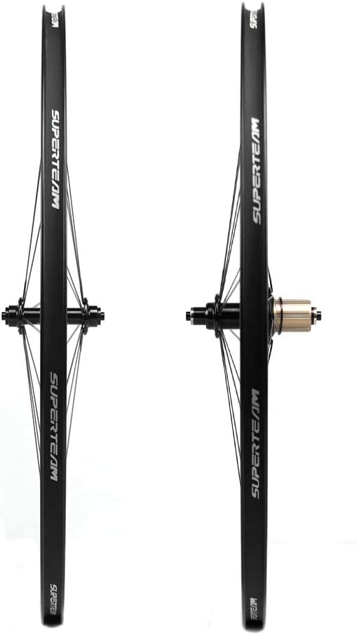 Superteam Carbon Fiber Road Bike Wheels 700C Clincher Wheelset 50mm Matte 23 Width
