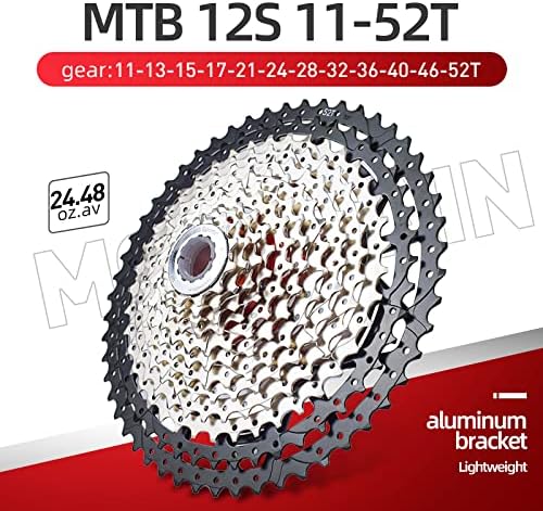 VG SPORTS 8/9/10/11/12 Speed Ultra-Light Bike Cassette for Mountain Bike 11-40T/11-42T/11-46T/11-50T/11-52T MTB Cassette Lightweight Aluminum Bracket Cassette
