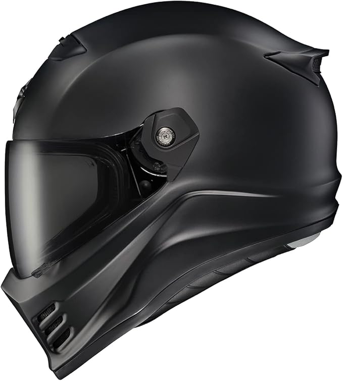 ScorpionEXO Covert FX Full Face Adult Motorcycle Helmet Street Fighter Style - Bluetooth Ready Speaker Pockets DOT ECE Solid (Matte Black - 3X-Large)