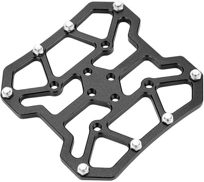 1 Pair Aluminum Alloy Bike Clipless Pedal Adapters to Universal Platform Pedal Converter for Mountain & Road Bikes