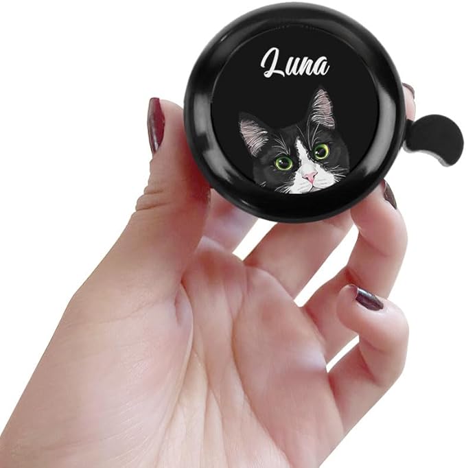 WIRESTER Personalized Custom Bike Bell with Your Text, Aluminum Round Classic Ring Bicycle Bell, Bike Accessories Bell Ring for Adults Kids Girls Boys