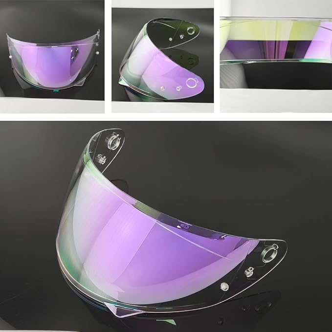 HJ-34P Helmet Visor Replacement for HJC C10.Motorcycle Helmet Shield UV Protection Compatible with HJC C10 (Revo Clear Purple)