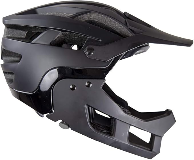 Demon United FR Link System Mountain Bike Helmet Fullface with Removable Chin Guard- Includes Head Cinch Adjuster and Padded Cheek Fit Kit