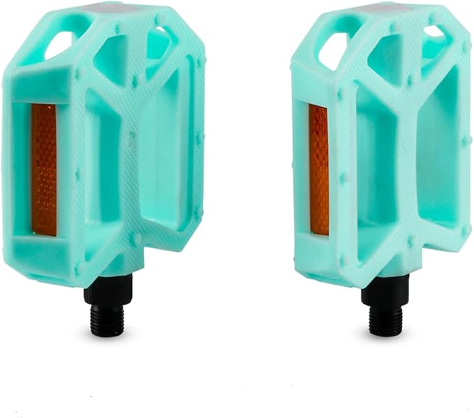 AVASTA Durable Polypropylene Bicycle Pedals with Reflector for Mountain Bike Road Bike and Other Bicycles,Two Thread Size（9/16”&1/2“）