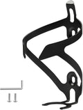 Ultra-Light Colorful Aluminum Alloy Bike Water Bottle Cage, Universal 360° Wrap Anti-Shake Bottle Holder for Mountain Road Bikes with Wrench & Screws (Black)