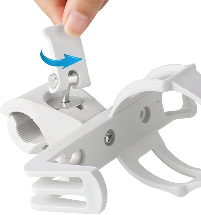 Accmor Bike Water Bottle Holders No Screws, Universal Bike Cup Holder, 360 Degree Rotatable Bike Water Bottle Cage, Water Bottle Holders for Kids Bike Adult Bike, White