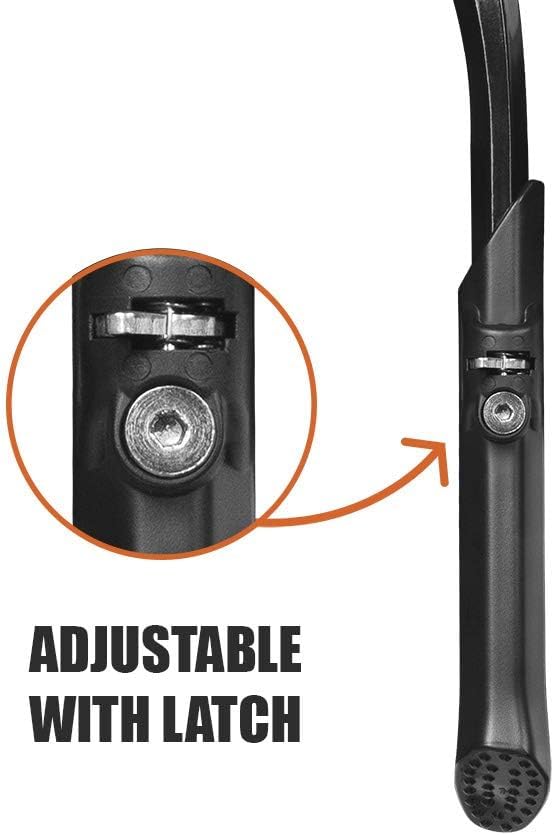BV Rear Bike Stand for 24"-28" Bikes - Adjustable Bike Kickstand for Adult Bike with 8 Height Levels, Non-Slip Foot & Clamp Grip - Weather-Resistant Aluminum Alloy Bicycle Stand for Road, Mountain BMX