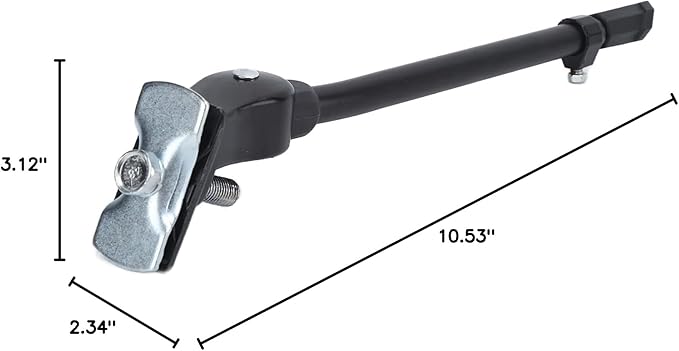 Akozon Adjustable Kickstand, Aluminum Alloy Center Mount Kickstands, Suitable for 24-27 Inch Road Mountain Bikes with Load Capacity Up to 55lbs (Black)