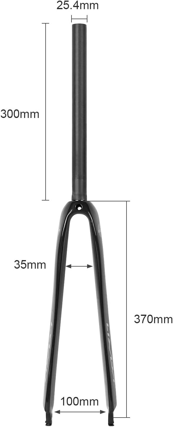 Bicycle Fork, 25.4mm Ultralight Full Carbon Fiber Road Bicycle Fork 700C Cycling Fixed Gear Bike Fork Fixie Bike Front Fork 25.4mm