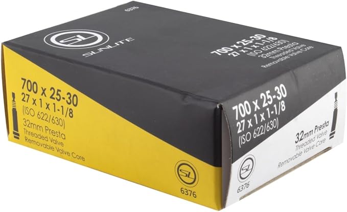 Sunlite Standard Presta Valve Bicycle Tubes