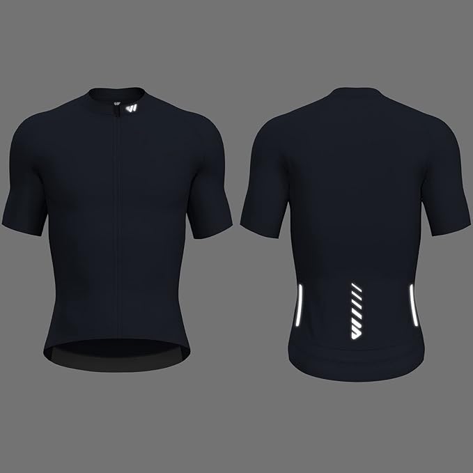 Lo.gas Cycling Jersey Men Short Sleeve, Road Bike Jerseys Full Zipper with Pockets, Bicycle Clothing Breathable Quick Dry