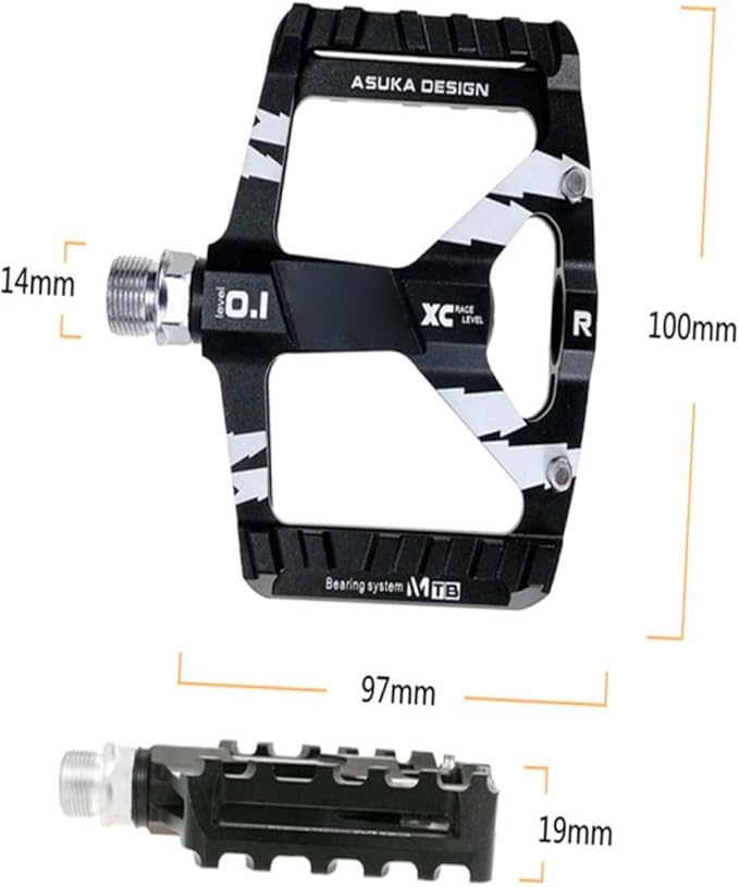 balacoo Mountain Bike Pedals Aluminum Cycle Pedals Platform Non-Slip Comfort for Riding