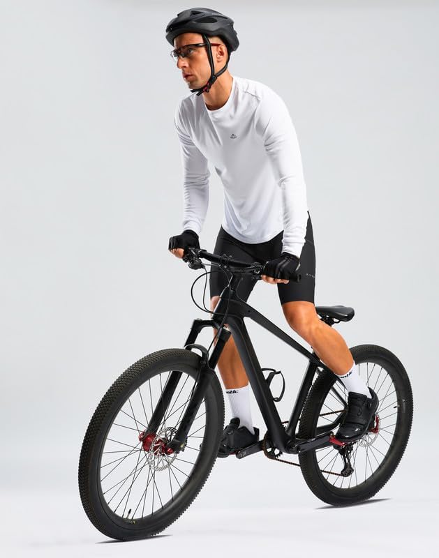 Bikewa Men's Bike Shorts 4D Padded Cycling Shorts for Men Road Riding Biking Bicycle Zipper Pockets