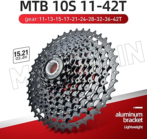 VG SPORTS 8/9/10/11/12 Speed Ultra-Light Bike Cassette for Mountain Bike 11-40T/11-42T/11-46T/11-50T/11-52T MTB Cassette Lightweight Aluminum Bracket Cassette