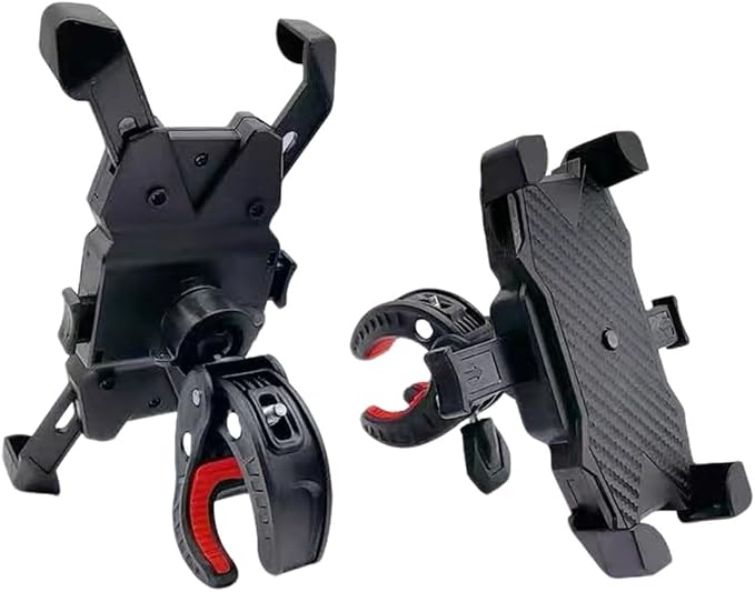 Motorcycle Phone Mount - [Windproof Up to 150 MPH] [Compatible with 7.2-Inch Large-Screen Phones] | Bicycle Phone Holder, Motorcycle Handlebar Phone Clip, Fits iPhone 16 Pro Max