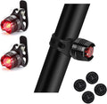 2PCS Rear Bike Tail Light Mini Strap-On LED Micro Bicycle Lights,180 Degree Visibility - Safety on All Sides