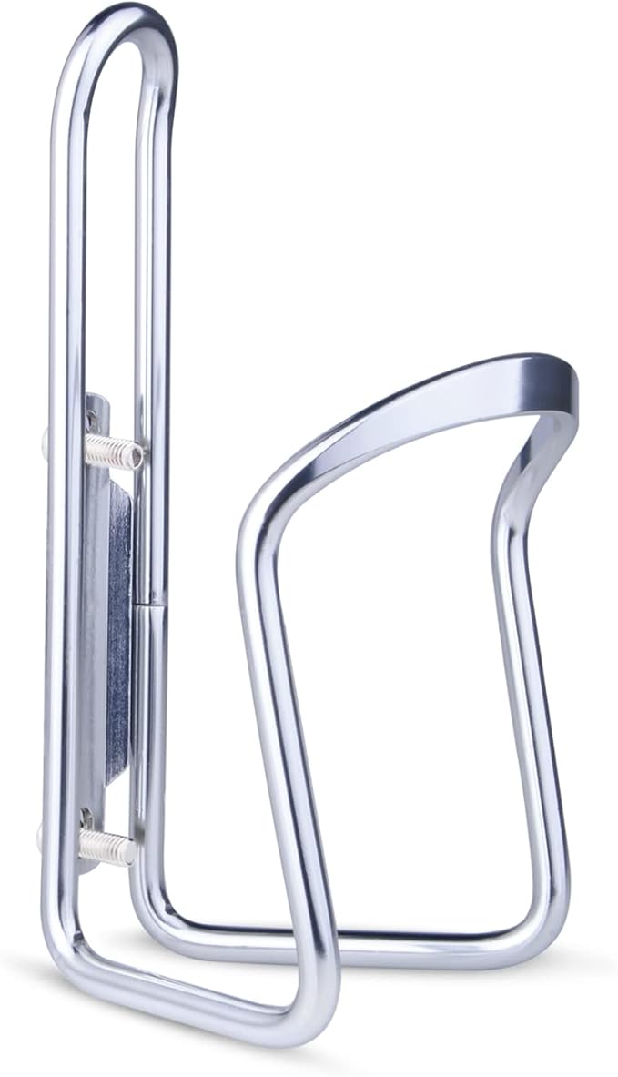 FiveBox Bike Water Bottle Cage, 2Pack Cycling Bicycle Water Bottle Cage Holder Bracket for Mountain Bike MTB Road Bike, Bike Accessories, Made of Lightweight Aluminum Alloy (Silver)