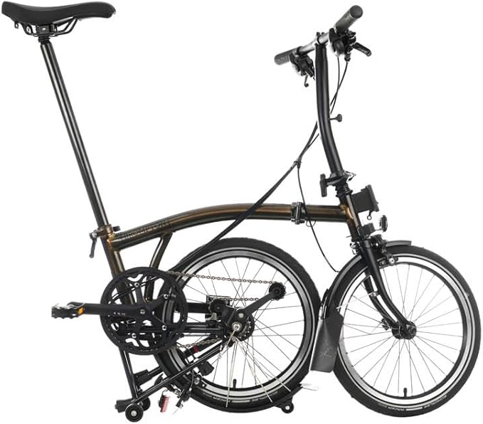 Brompton C Line 6 Speed Folding Bike (Black Lacquer, Low)