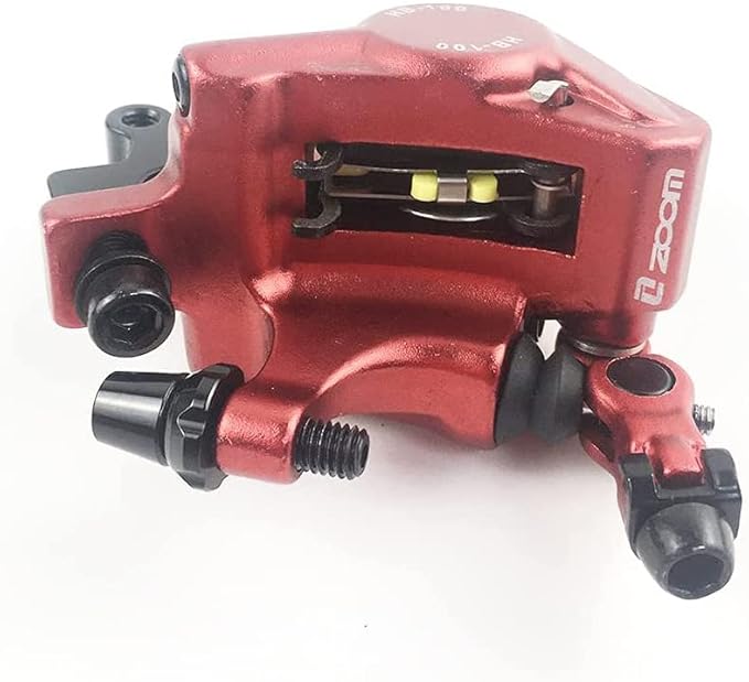 BUCKLOS Zoom HB-100 MTB Line Pulling Hydraulic Disc Brake Calipers Front + Rear, Aluminum Alloy Mountain Bike Hydraulic Disc Brakes with is/PM Universal Caliper Adapter for XC Trail, Fat Bike…