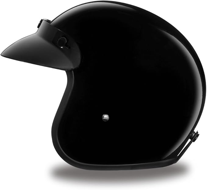 Daytona Helmets Retro 3/4 Open Face Motorcycle Helmet - Vintage Style, DOT Approved Helmet for Men & Women, Lightweight, Adjustable Fit, Removable Visor - Bike, Moped, Chopper, Scooter Helmet