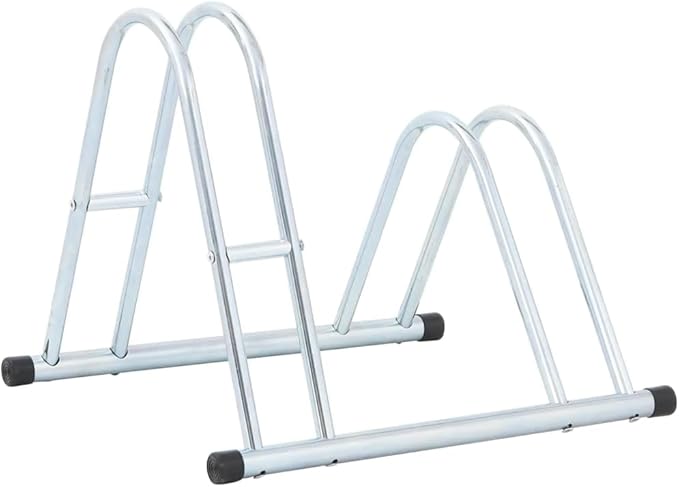 Galvanized Steel Floor Freestanding Bicycle Stand for 2 Bikes, 2 Bikes Floor Bike Stand, Bike Floor Parking Rack for Indoor & Outdoor Garage Storage,-865