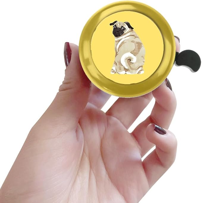 WIRESTER Gold Aluminum Round Bike Bell, Classic Ring Bicycle Bell, Bike Accessories Bell Ring for Adults Kids Girls Boys