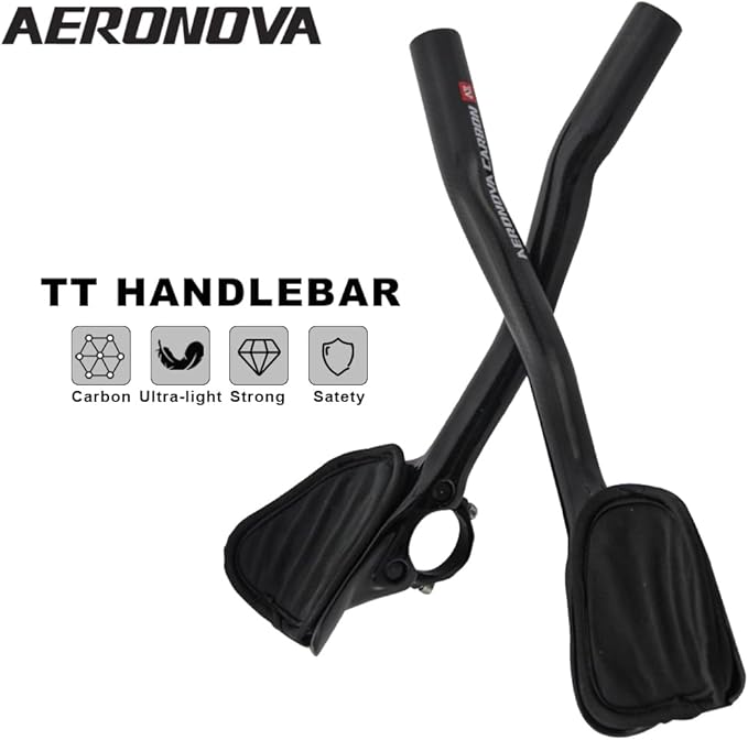 aerobars for road bike aero bars tt rest bullhorn aerobar and triathlon aerobars red 340mm 3k Glossy bicycle accessories clip on aero bars bike resting handle bars