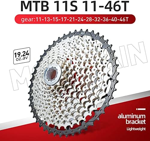 VG SPORTS 8/9/10/11/12 Speed Ultra-Light Bike Cassette for Mountain Bike 11-40T/11-42T/11-46T/11-50T/11-52T MTB Cassette Lightweight Aluminum Bracket Cassette