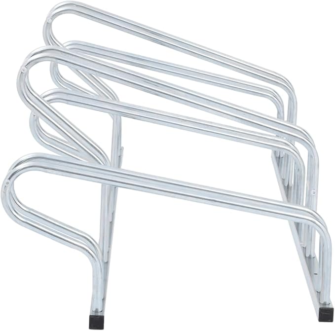 Galvanized Steel Floor Freestanding Bicycle Stand for 5 Bikes, 5 Bikes Floor Bike Stand, Bike Floor Parking Rack for Indoor & Outdoor Garage Storage,-874