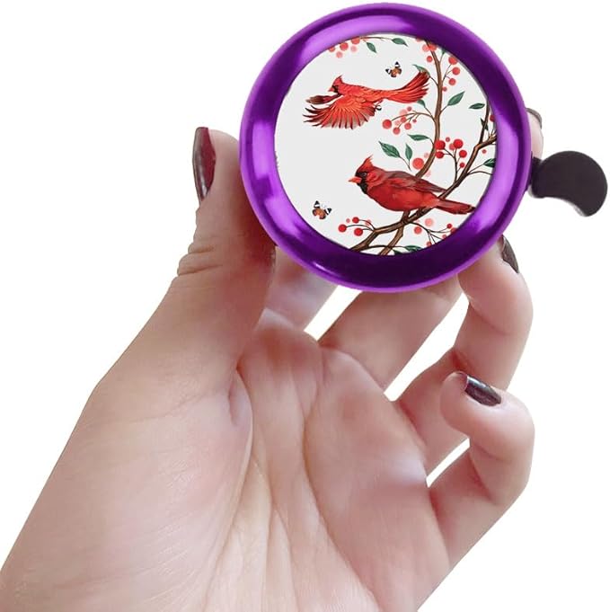 WIRESTER Purple Aluminum Round Bike Bell, Classic Ring Bicycle Bell, Bike Accessories Bell Ring for Adults Kids Girls Boys