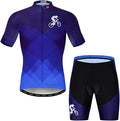Hotlion Men's Cycling Jersey Sets Gel Pad Summer Bike Clothing Suit Breathable Bike Clothes with 3 Rear Pockets