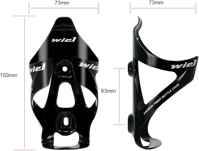 Wiel Full Carbon Fiber Bicycle Bike Light Drink Water Bottle Cage Holder