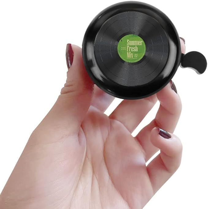 WIRESTER Black Aluminum Round Bike Bell, Classic Ring Bicycle Bell, Bike Accessories Bell Ring for Adults Kids Girls Boys