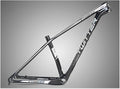 27.5er 29er Mountain Bike Frame 15''/17''/19'' XC Hardtail Bike Carbon Fiber Frame QR 135mm Disc Brake Frame Internal Routing (Color : Black A, Size : 29 * 19'')