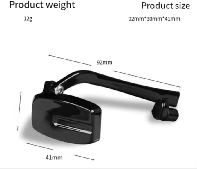 Helmet Mirror For Cycling Glasses or Helmet,360° Adjustable, Lightweight 15g HD Rearview Mirror, Clip-On Safety Cycling for Eyeglasses Wide-Angle Vision