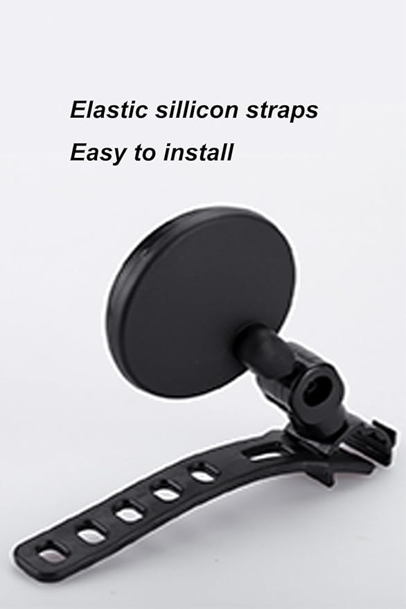 Bike Mirrors, Bicycle Cycling Rear View Safe Mirrors, Adjustable Rotatable Handlebars Mounted Scratch Resistant Glass Lens Plastic Convex Mirror for Mountain Road Bikes Easy to Install