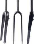 700C Carbon Fiber Rigid Fork Gravel Road Bikes Fork Disc Brake Front Fork 1-1/8" Straight/Tapered Tube QR 9 * 100mm Bike Front Forks