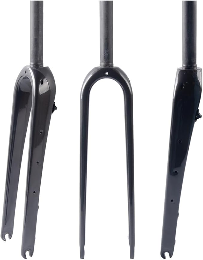 700C Carbon Fiber Rigid Fork Gravel Road Bikes Fork Disc Brake Front Fork 1-1/8" Straight/Tapered Tube QR 9 * 100mm Bike Front Forks