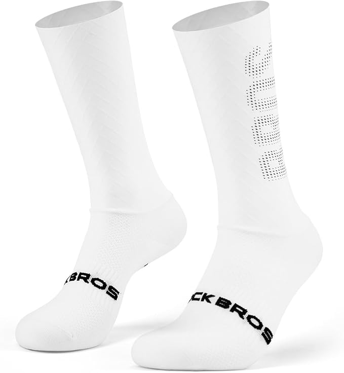 ROCKBROS Cycling Socks with Breathable Mesh, Moisture-Wicking & Odor-Resistant for Men & Women, Anti-Slip Silicone Grip