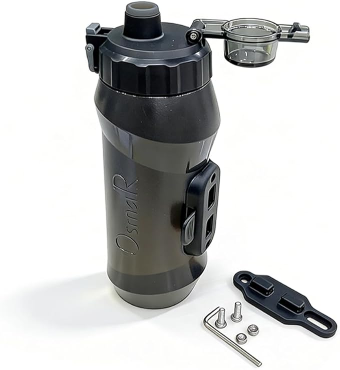OsmaR Magnetic Bike Water Bottle Holder(with Quick-Release Button) with bike water bottle cage-25 oz water bottles，for Road and Mountain cycling water bottle