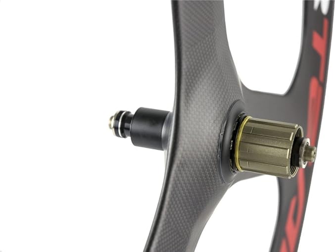 Carbon Tri Spoke Wheel 700c Road Bike Wheelset Matte Finish Clincher Wheelset